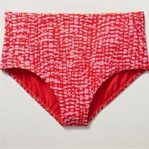 NWT! Athleta High Waist Swim Bikini Bottom // Hudson Red - Medium 🏝️